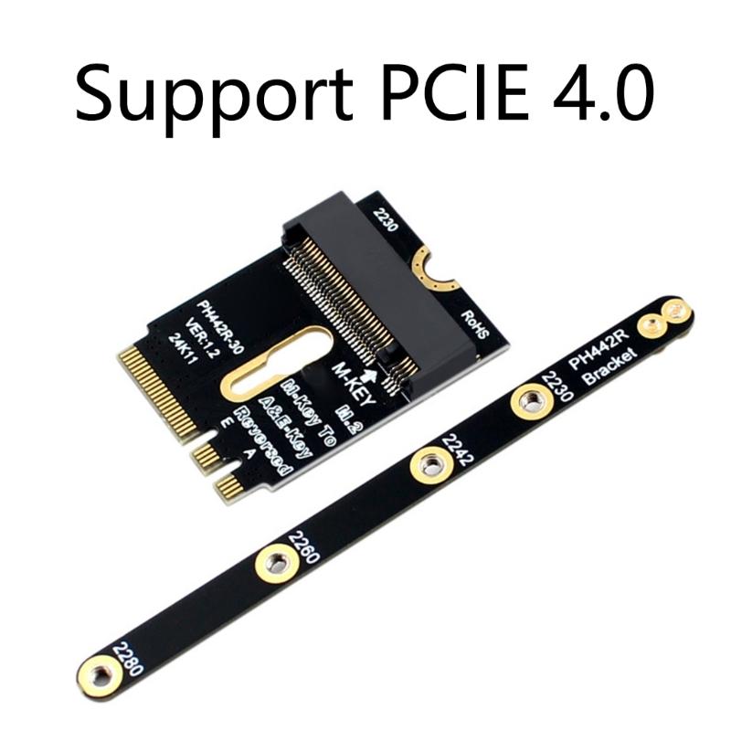 Переходник расширения PCIE4.0 2230 A+E Key NVME с кронштейном, райзер-карта для 2230 2242 2260 2280 материнской платы ноутбука