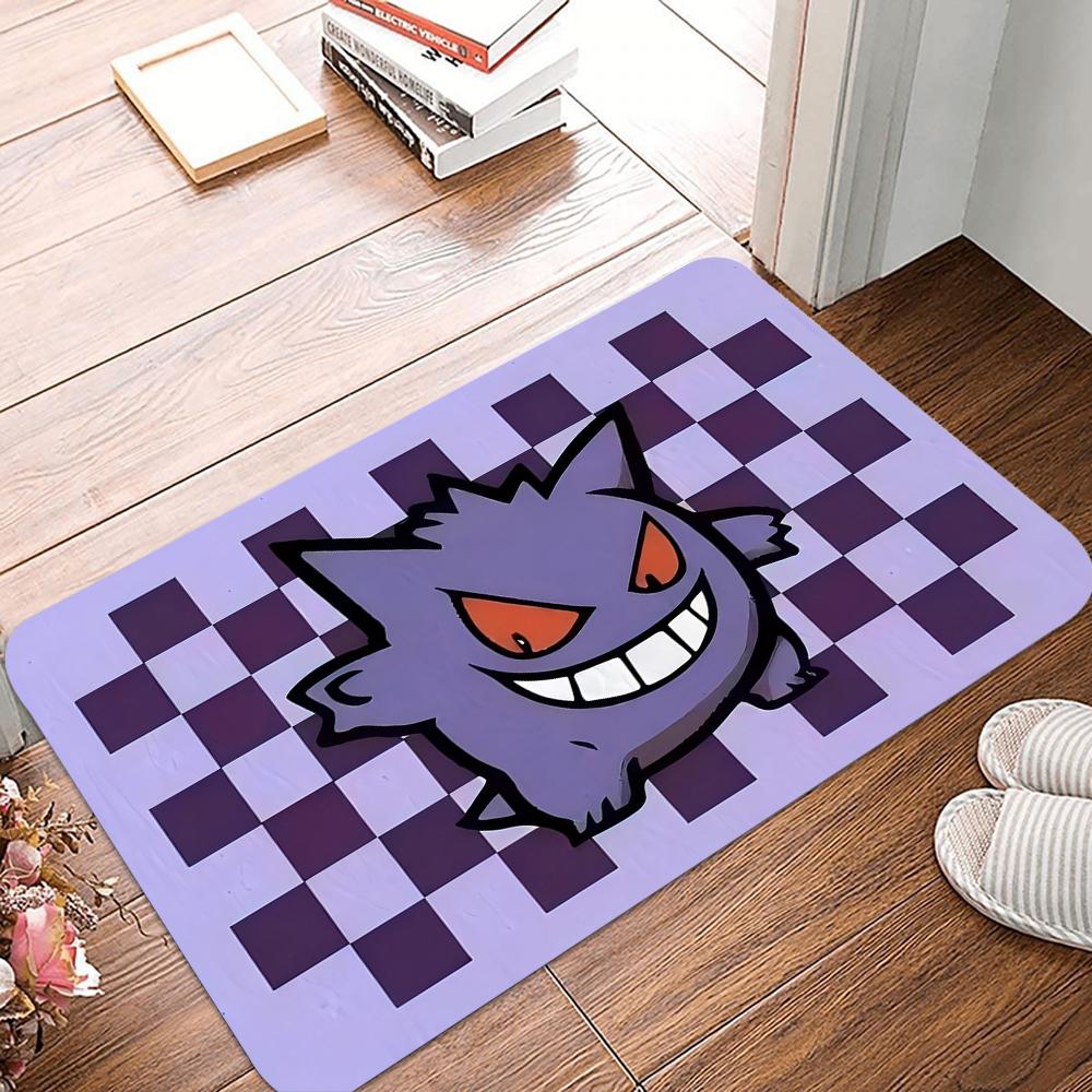 Коврик для двери с принтом Pokemon Пикачу Генгар, противоскользящий ковер для гостиной, спальни, дивана, ковер для пола для детей, декор