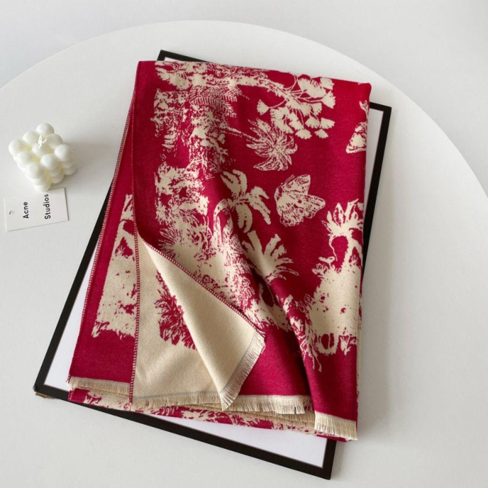 Bohemia Ethnic Style Scarf Printing Winter Tassel Scarves Imitation Cashmere Shawl Travel Vacation