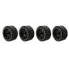 4pcsset 1.9in Aluminum Alloy Beadlock Wheel Rims for Axial SCX10 90046 RC Crawler Car PartsBlack