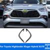 Накладки на передние противотуманные фары "Брови" для Toyota Highlander Kluger Hybrid -2025 2026 Аксессуары, полоска из углеродного волокна
