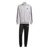 Adidas ECT00 Basic French Terry Tracksuit Medium Gray Gray Heather Solid Gray Sizes Men's 3-Stripes Set, Heather/Medium (JI8876), J/L