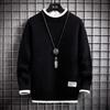 Men's Loose Pullover Male Slim Fit Fashion Knitted Sweater Man Thick Warm Pull Homme Retro Stripe Sweaters