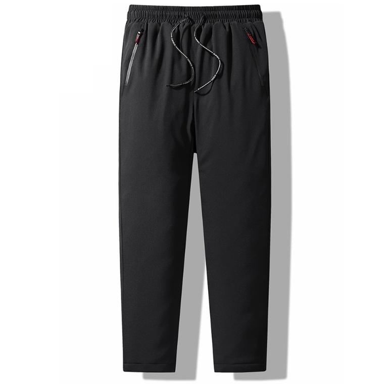 Мужские спортивные штаны осень-зима с эластичным поясом на шнурке и карманами, свободные, теплые, повседневные, утолщенные, плюшевые, ветрозащитные, длинные брюки для бега и тренировок