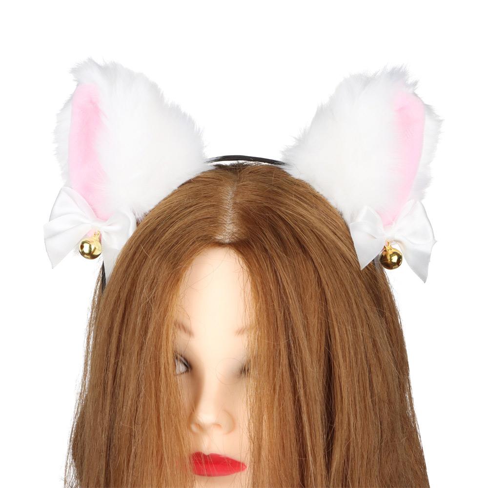 Pcs Adult Teens Plush Furry Make Up Cat Ear Headband Fancy Dress Hairband Cosplay Headwear Necklace