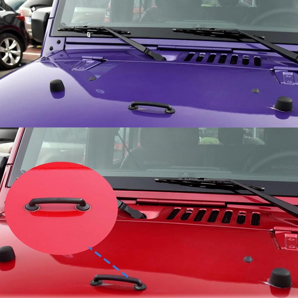 Windshield Hold Down Bracket Fit for Jeep Wrangler JK 2007-2018 for Wrangler TJ 1997-2006 55176422 Hood Handle Footman Loop