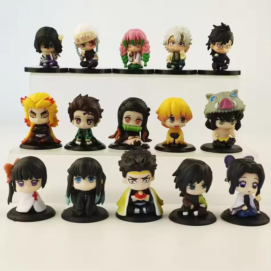 5 стилей/набор, Q версия, убийца демонов, сидящая кукла-призрак, Танджиро Нидоузи, Иноске Зенизу, фигурка, модель фильма, игрушки, кукла