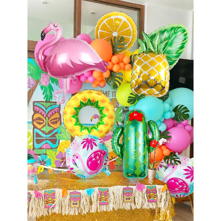 8pcs Flamingo Foil Balloon Set—Ideal for Hawaiian Parties,Birthday Decorations,Pool Beach Parties,and Tropical-Themed Events 5