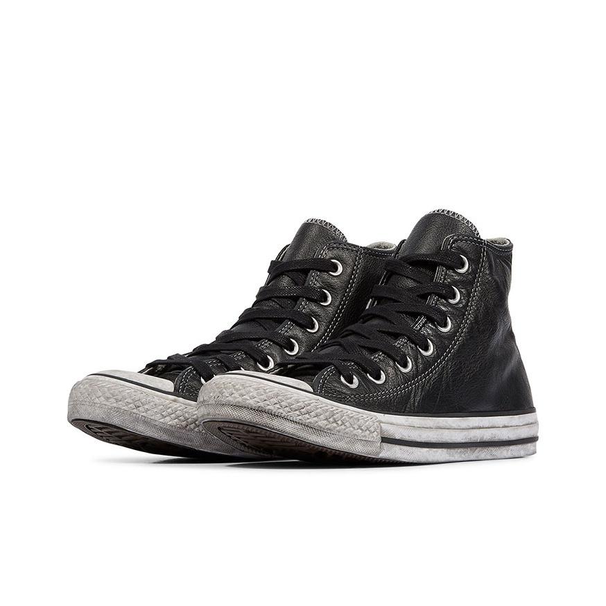 Converse Кеды Chuck Taylor All Star из винтажной кожи с высоким верхом Унисекс Кеды Черный 158575C