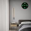 Wall Clock 3D Luminous Wooden Silent 30cm