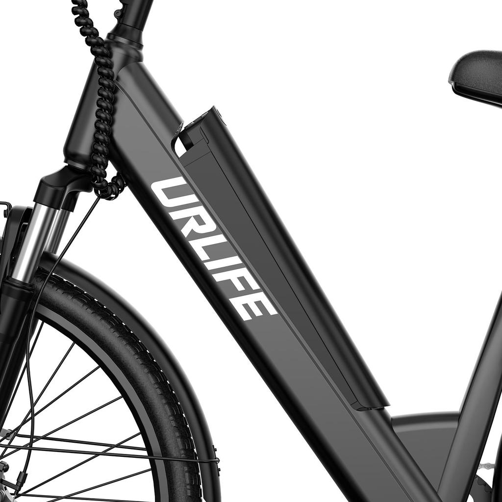 URLIFE E26 Urban Commuting E-Bike With TowSeat 36V13Ah Battery 350W Motor Eiectric Bike 26 Inch City Fat Tire Electric Bicycle