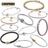 Rope Bracelet Round Bead Adjustable Bracelet s925 Pure Silver Classic Snake Bone Chain DIY Accessories Women's Jewelry Gift