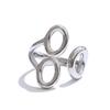 Eetit Personalized Stainless Steel Metal Hollow Geometric Adjustable Ring for Women Daily Wear Attractive Jewelry Gift
