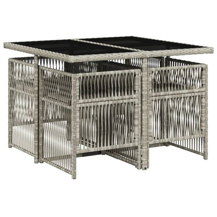 VidaXL Садовый обеденный комплект с подушками 5 шт., Стол и стулья для террасы, Мебель для патио, Садовая мебель, 3210899