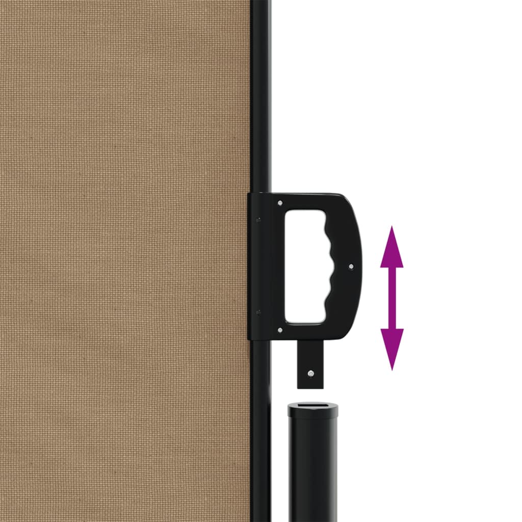 Retractable Side Awning Taupe 140 x 1000 cm
