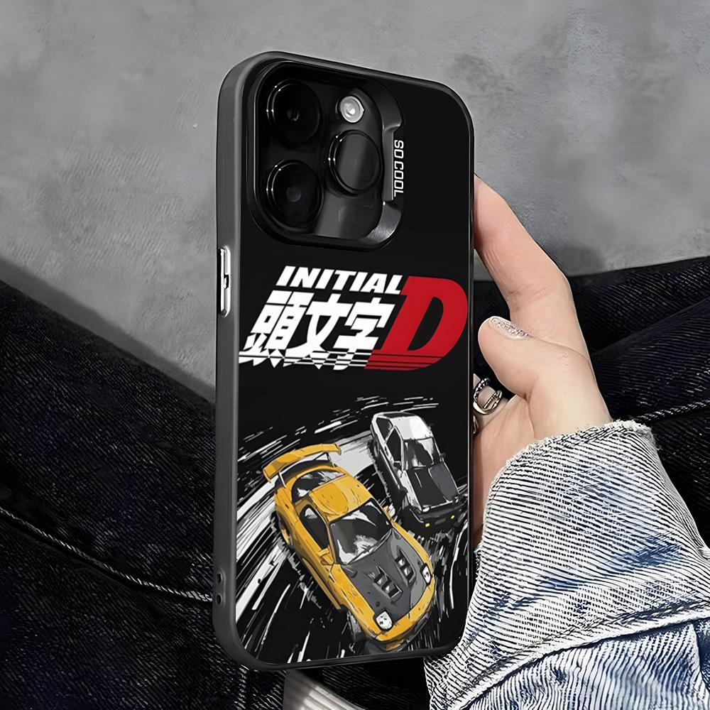 Горячий японский аниме I-Initial D Чехол для телефона Для IPhone 17 Pro Max 16 Pro Max 15 14 13 11 12 Mini Xs X Xr 7 8 Plus Se Цвет Серебристый
