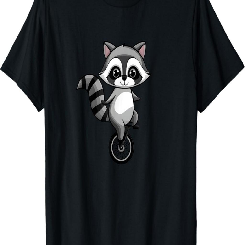 Raccoon Riding a Unicycle T-Shirt