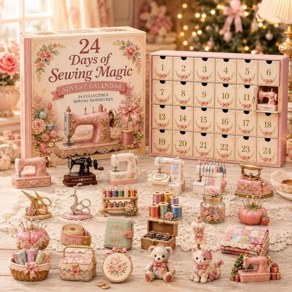 Decorations Christmas Advent Calendar Sewing Theme Christmas Gifts 24 Days Advent Calendar  Gift