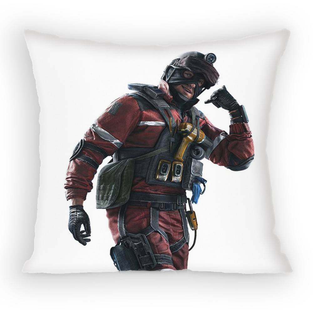 Tom Clancys Rainbow Six Siege Character Pillow Case Sofa Living Room for Bedroom Cushion Square Cushion Nap Time