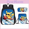 Детский школьный рюкзак Pokemon Pikachu из легкой ткани Оксфорд для учеников начальной школы