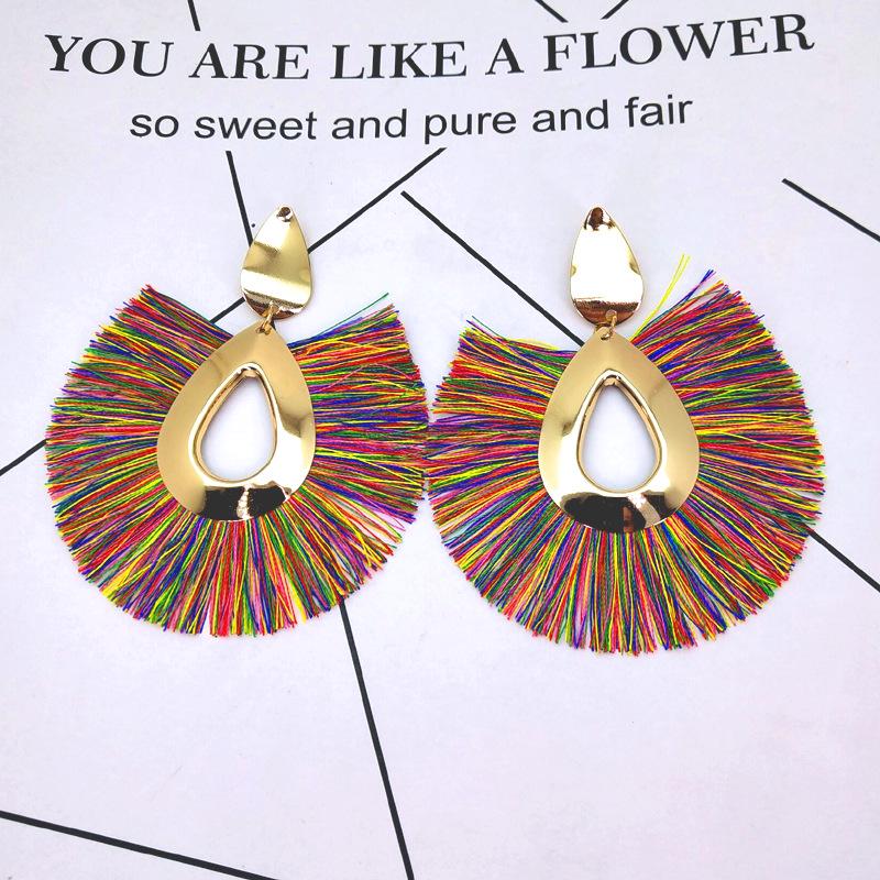 Женские серьги,,Большая богемская кисточка