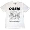 Oasis T-Shirt Definitely Maybe Drawing Noel Liam Gallagher Official New White