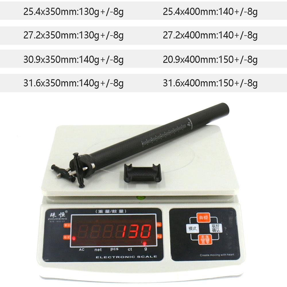 ELITA ONE Carbon Seat Post 25.4/27.2/30.9/31.6 MTB/Road Bike Seatpost Ultralight 130g 62C