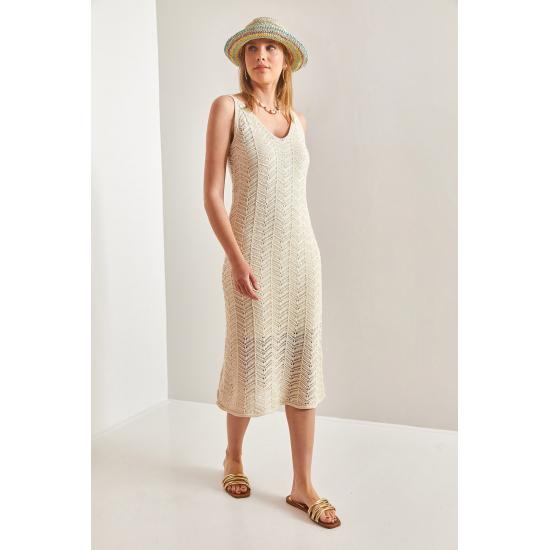 Women's Strap Openwork Summer Knitwear Dress