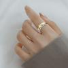 Unisex Ring Geometric Artistic Titanium Steel Rotatable Outer Finger Ring for Party