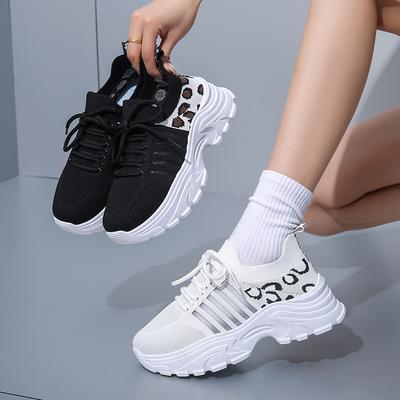 Повседневные женские кроссовки на массивной платформе, прогулочная обувь с дышащей сеткой, нескользящие кроссовки для бега, теннисные туфли на шнуровке, женская легкая обувь для тренировок