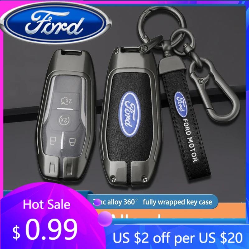 New 2026 Car Sticker 2025 Hot Zinc Alloy Car Remote Key Case Cover For Ford Fusion Mondeo Mustang F-150 Explorer Edge 2015 2016