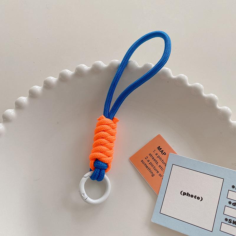 Creative Braided Lanyard Keychain  Keyring For Phone Case Women Anti Lost Knot Rope Strap Car Key Chains Diy Accessories