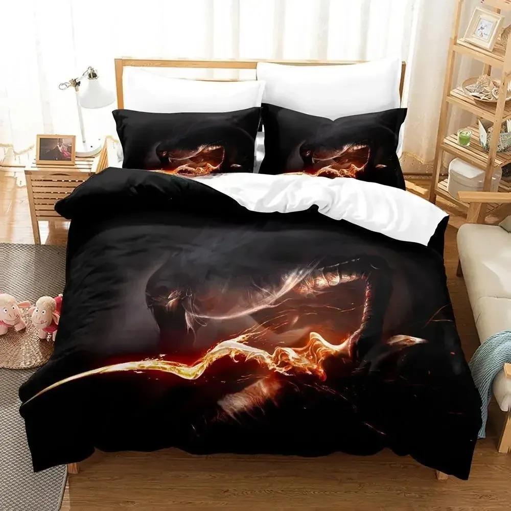 Dark Souls 3 Bedding Set Single Twin Full Queen King Size Bed Set Adult Kid Bedroom Duvetcover Sets 3D Print Anime Bed Sheet Set