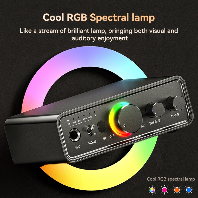 RGB Bluetooth 5.3 аудио передатчик приемник ЦАП/AUX/RCA/USB/коаксиальный/оптический/6,5 мм микрофон караоке Hifi DSP беспроводной адаптер
