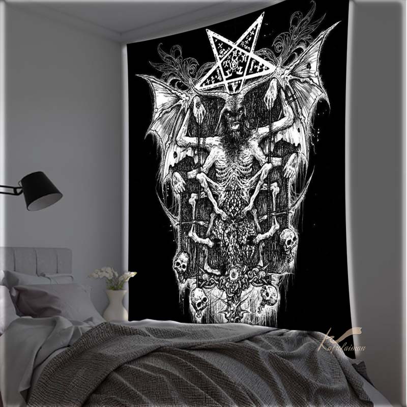 Череп Смерти Wall Art Спальня Гостиная Сатана Гобелен Череп Корабль Смерти Домашний Декор Подарки