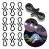 10/50Pcs Outdoor Gutter Hooks Plastic Reusable S Hooks Outdoor Light Clips Wedding Christmas Tree Home Decoration Hooks