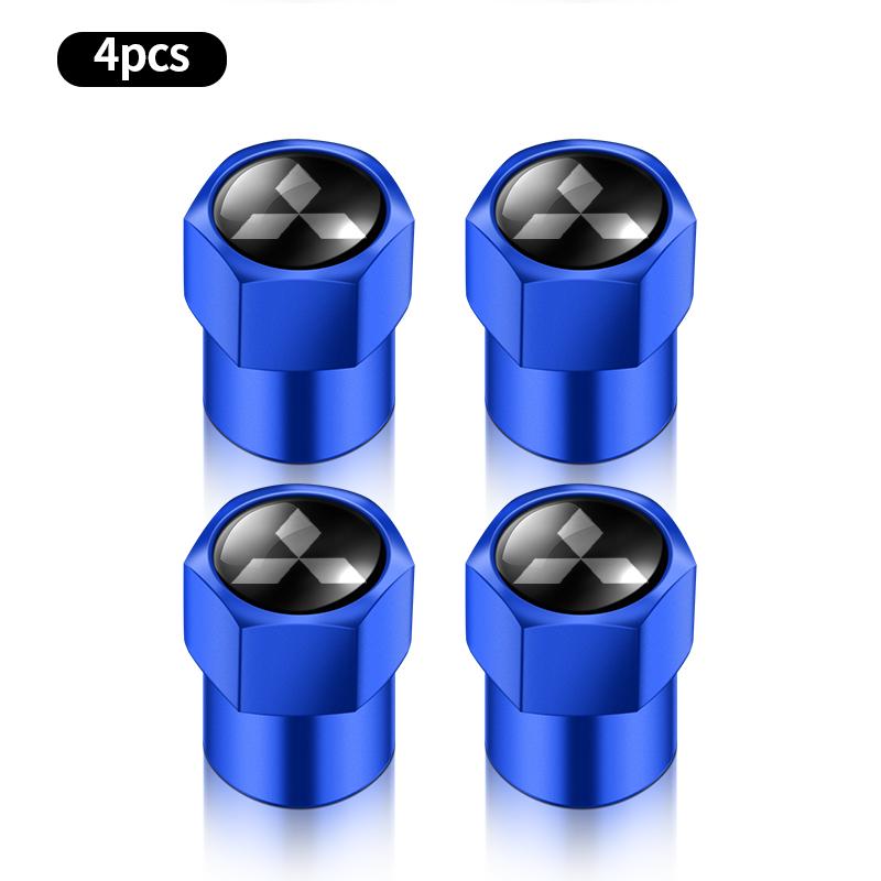 cxlqbm1 4pcs Car Wheel Air Valve Stem Cover Caps For MITSUBISHI Lancer EX 10 Lancer X Outlander ASX Colt Pajero Sport Car Accessories