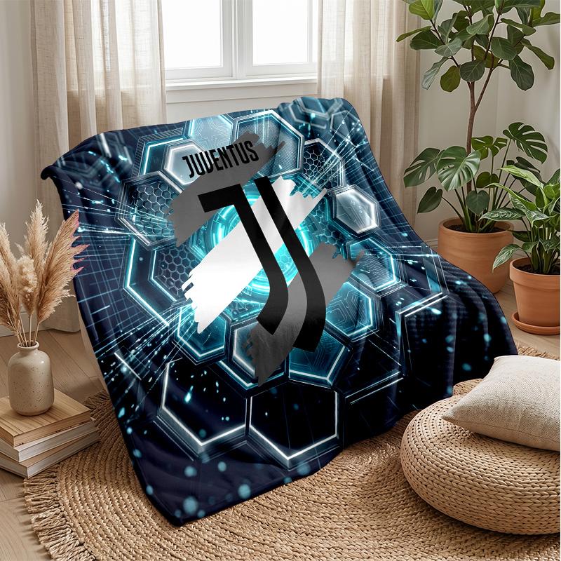 Juventus FC Theme blanket Soft Flannel Blanket Plush Throw Blanket Cozy Sofa Bed Blanket for Home Decor