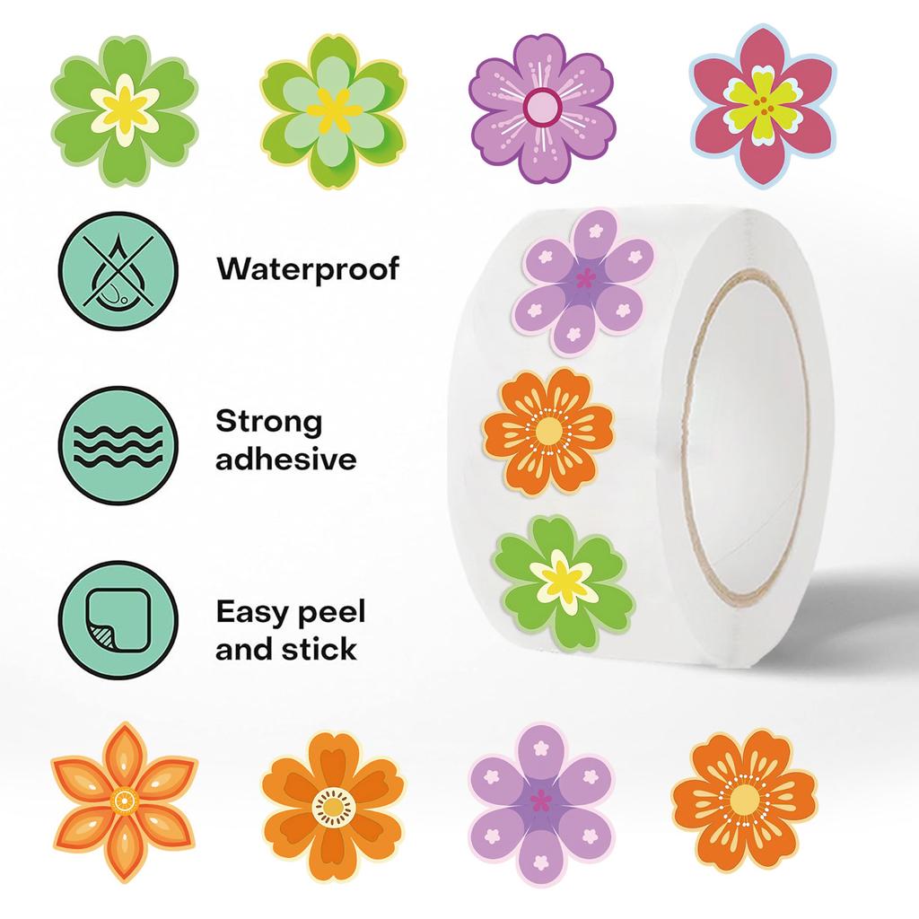500 pcs/roll Roll Sticker Cartoon Dog Claw Sticker DIY Waterproof Reward Sticker