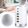 Хаб 6 портов USB TypeC QC3.0 PD 18W Зарядная станция для телефона, планшета, компьютера 65 Вт  (белый )