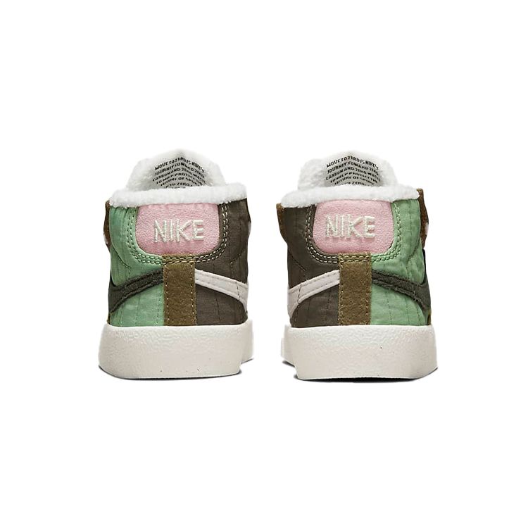 Nike Blazer Mid 77 TD Oil Green Детские кроссовки Sail Medium-Olive Steel-Green DO5218-331