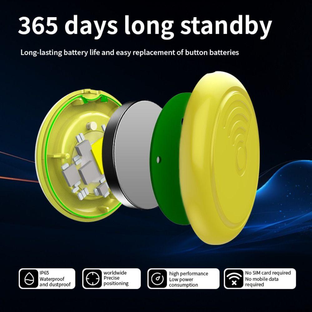 Round Smart Tag IP67 Item Locator Colorful Bluetooth Luggage Pet Tracker  for IOS Only