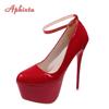Aphixta Party Disco Dance Pumps Women 5.5cm Platform Girding Buckle 16cm Super High Thin Heels ...