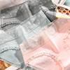 6 шт./компл. бесшовные женские трусики со средней талией большого размера, кружевные хлопковые трусы, однотонные, высокоэластичные повседневные трусы