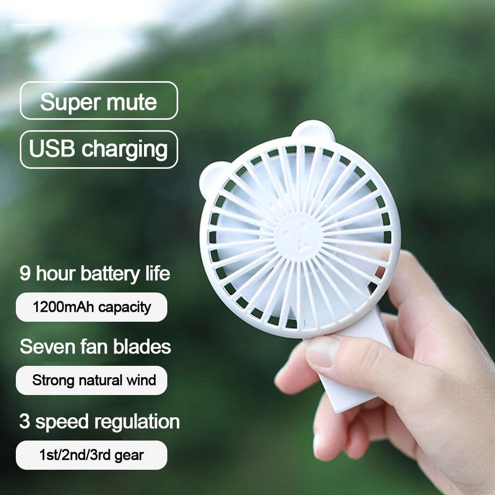USB Rechargeable Portable Fan Air Cooler Handheld Fan Foldable Fan for Camping Office Outdoor