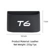 Car Trapezoidal Sloped Black Leather Door Multi-Functional Storage Compartmen For Volvo T6 XC60 XC90  S80 C30 S40 XV40 S70 XC70