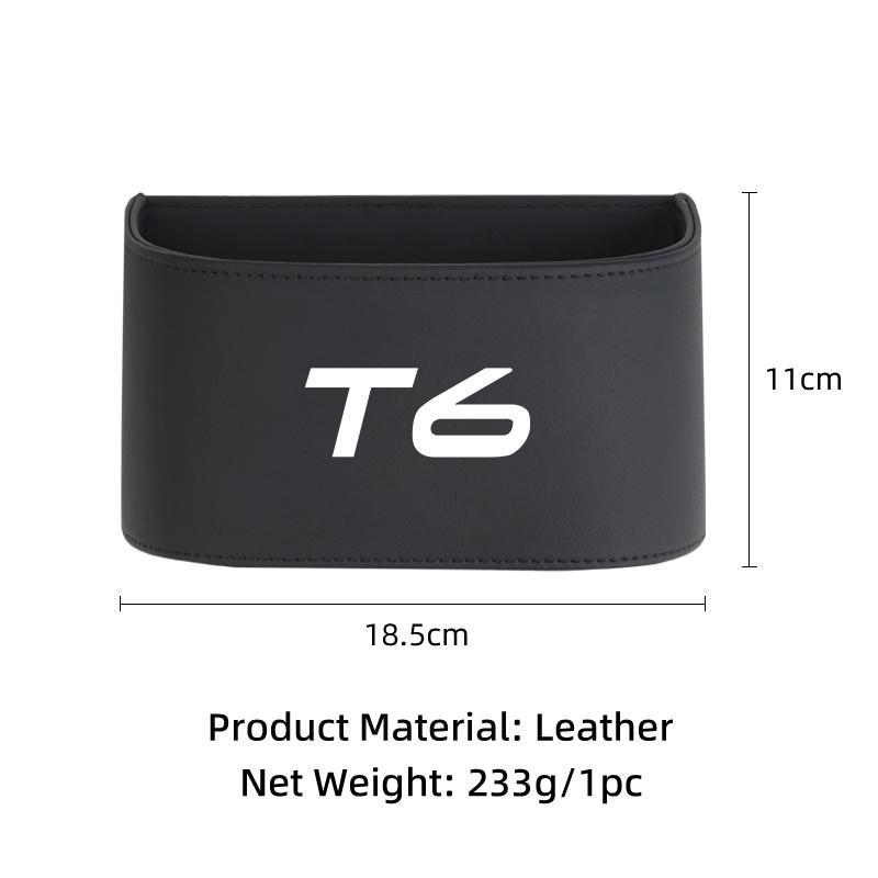 Car Trapezoidal Sloped Black Leather Door Multi-Functional Storage Compartmen For Volvo T6 XC60 XC90 S80 C30 S40 XV40 S70 XC70