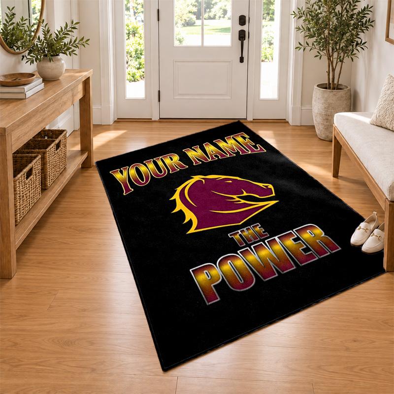 Brisbane Custom Name Personalized Rug Non‑Slip Doormat Floor Carpet Housewarming Birthday Gift for Family Friends