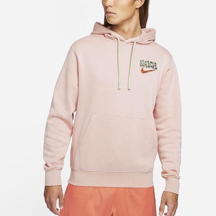 Nike Толстовки Мужские Розовые С Капюшоном Утепленные Обычные DM2250-601