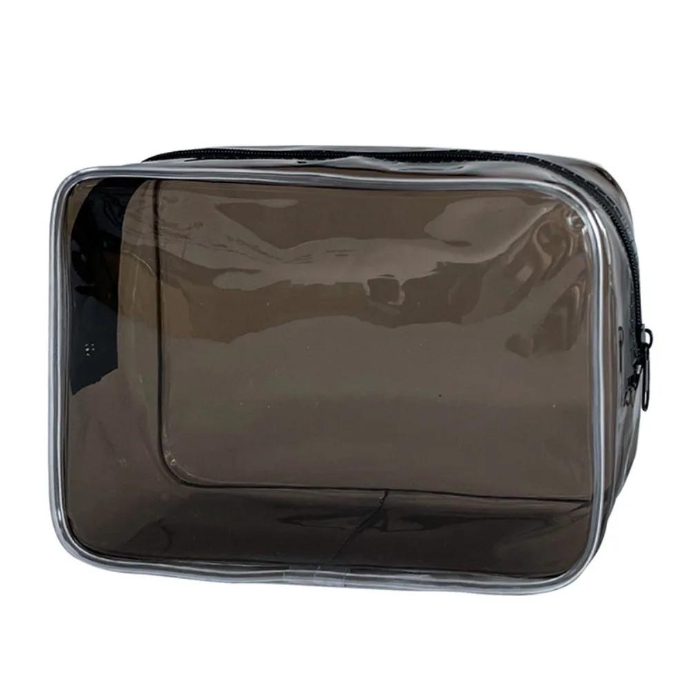New PVC Wash Bag Transparent Waterproof Cosmetic Bag Large Capacity Handheld Makeup Storage Bag Women
